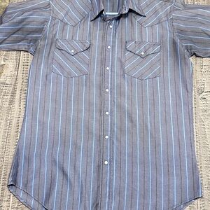 Vintage Clean AF Ruddock Shirtts Blue and Gray Casual Button Down Shirt  Style